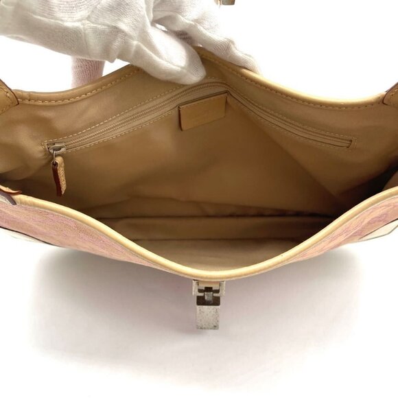 Authentic GUCCI GG Monogram Web Jackie O Hobo Pink Shoulder Bag Sherry Leather - Picture 5 of 7